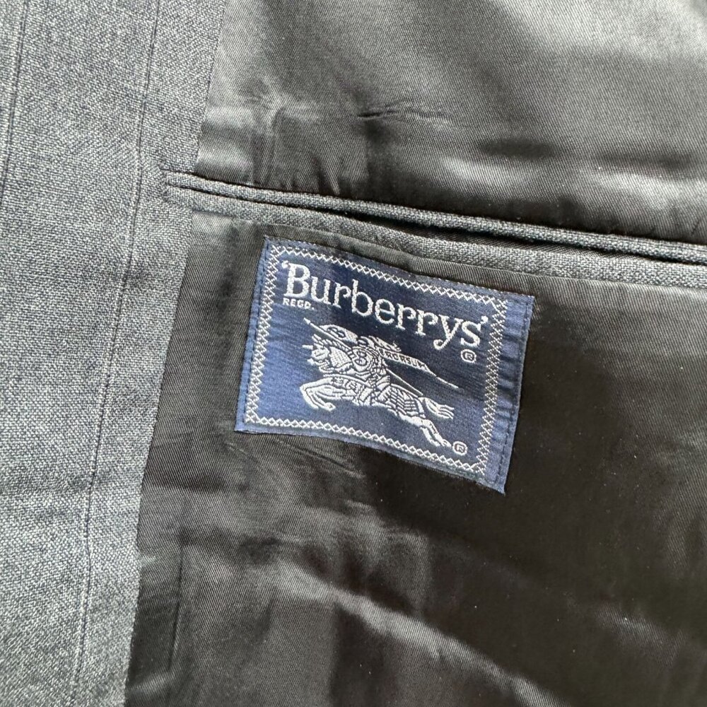 Burberrys Gray Pure Wool 2 Button Single Vent Sport Coat Blazer 38R - Picture 6 of 15